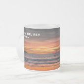 Beautiful Sunset Colors - Marina Del Rey, CA フロストグラスマグカップ (正面左)