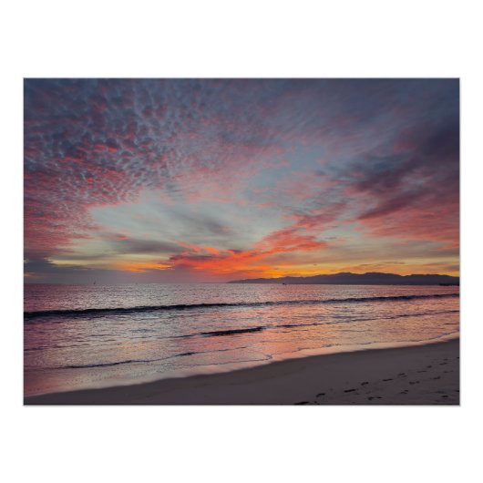 Beautiful SUnset - Marina Del Rey, CA フォトプリント (正面)