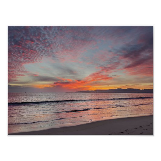 Beautiful Sunset -  Marina Del Rey, CA フォトプリント (正面)