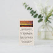 Beautiful Sunset on a Lake Memorial Prayer Card 名刺 (スタンド正面)