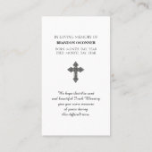 Beautiful Sunset on a Lake Memorial Prayer Card 名刺 (裏面)