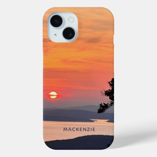 Beautiful Sunset on Mountain Lake Case-Mate iPhoneケース (裏面)