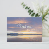 Beautiful Sunset Over Lake Scenery Thank You サンキューカード (スタンド正面)