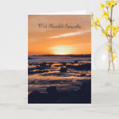 Beautiful Sunset Sympathy Card カード (黄色い花)