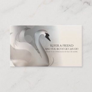 Beautiful Swanエレガント Refer a Friend Client Card 紹介カード