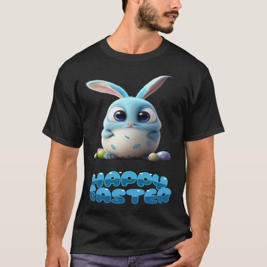 beautiful sweet happy Easter bunny Tシャツ (正面)
