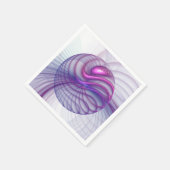 Beautiful Swing Modern Abstract Fractal Art Pink スタンダードカクテルナプキン (角)