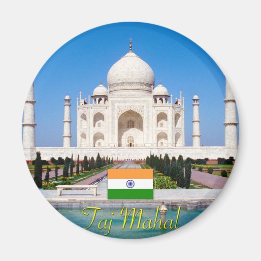 Beautiful Taj-Mahal India Pro写真 マグネット (正面)