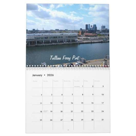 Beautiful Tallinn, Estonia Wall Calendar カレンダー (1月 2026)