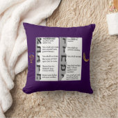 Beautiful Tapestry of the Hebrew Ten Commandments クッション (ブランケット)