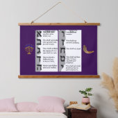 Beautiful Tapestry of the Hebrew Ten Commandments 吊り下げ型タペストリー (寝室)