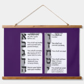 Beautiful Tapestry of the Hebrew Ten Commandments 吊り下げ型タペストリー (正面)