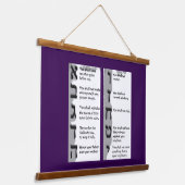 Beautiful Tapestry of the Hebrew Ten Commandments 吊り下げ型タペストリー (傾斜あり)