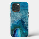 Beautiful Teal Blue Agate Stone OtterBox iPhone Ca Case-Mate iPhoneケース (裏面)