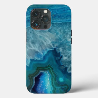 Beautiful Teal Blue Agate Stone OtterBox iPhone Ca 13 Proケース