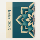 Beautiful Teal Spiritual Chic Mandala Modern  プランナー手帳 (裏面)