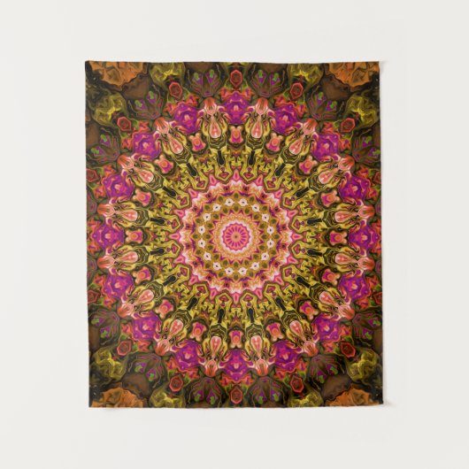 beautiful textile carpet mandala pattern タペストリー (正面)