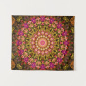 beautiful textile carpet mandala pattern タペストリー (正面(横))