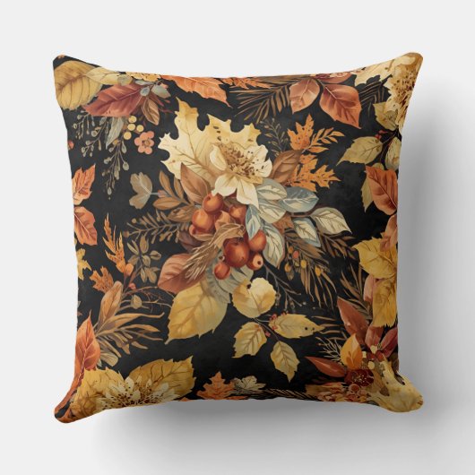 Beautiful Thanksgiving Leafs Pattern クッション (裏面)