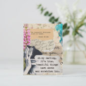 Beautiful Things and Quotes Mixed Media Collage ポストカード (スタンド正面)