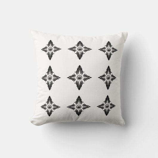 Beautiful Tibetan Art Square Pillow | Customizable クッション (正面)