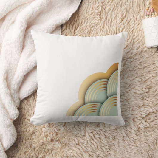 Beautiful Tibetan-Inspired Square Pillow | Boho Ze クッション (ブランケット)