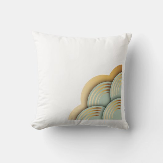 Beautiful Tibetan-Inspired Square Pillow | Boho Ze クッション (正面)