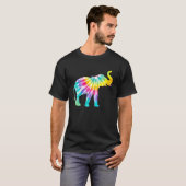 Beautiful Tie Dye Elephant Tシャツ (正面フル)