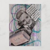 Beautiful Toilet Soap Woman Collage ポストカード (正面)