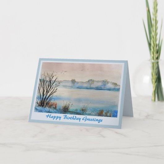 Beautiful Tranquil Scenic Men's Birthday Card カード (正面)