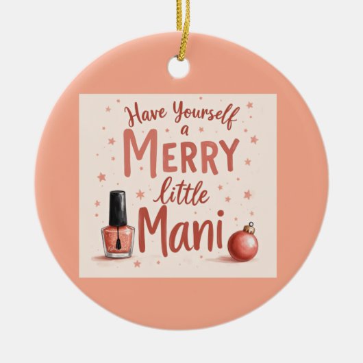 Beautiful tree bauble for any manicure Lover セラミックオーナメント (正面)