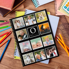 Beautiful Trendy Custom Monogram 11 Photos Collage プランナー手帳