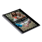 Beautiful Trendy Custom Monogram 2 Photo Collage ノートブック (右側)