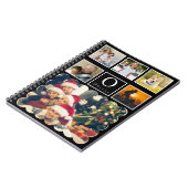 Beautiful Trendy Custom Monogram 6 Photo Collage ノートブック (左側)