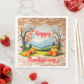 Beautiful Trendy Happy Thanksgiving Fall (インサイチュ)