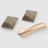 Beautiful Trendy Leopard Faux Animal Print ハンドファン (組立なし)
