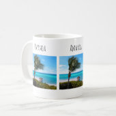 Beautiful Tropical Beach Breezy Palm Tree コーヒーマグカップ (正面左)