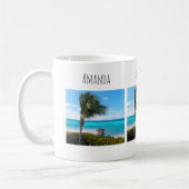 Beautiful Tropical Beach Breezy Palm Tree コーヒーマグカップ (左)