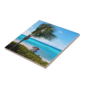 Beautiful Tropical Beach Breezy Palm Tree タイル (側面)