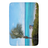 Beautiful Tropical Beach Breezy Palm Tree バスマット (正面縦)