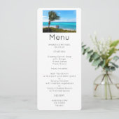 Beautiful Tropical Beach Breezy Palm Tree Menu 招待状 (スタンド正面)