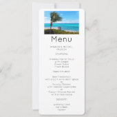 Beautiful Tropical Beach Breezy Palm Tree Menu 招待状 (正面)