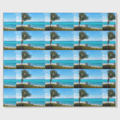 Beautiful Tropical Beach Breezy Palm Tree Pattern ラッピングペーパー (フラット)