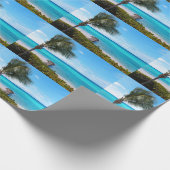 Beautiful Tropical Beach Breezy Palm Tree Pattern ラッピングペーパー (角)