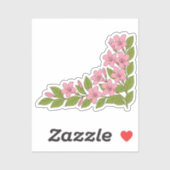 Beautiful tropical flowers decorative vinyl シール (シート)