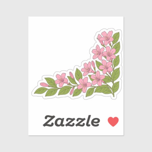 Beautiful tropical flowers decorative vinyl シール (シート)