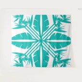 Beautiful Tropical Hawaiian quilt block tapestry タペストリー (正面(横))