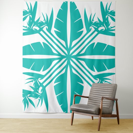 Beautiful Tropical Hawaiian quilt block tapestry タペストリー (インサイチュ)