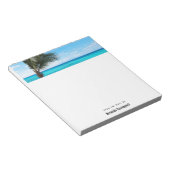 Beautiful Tropical Sea Breezy Palm Tree ノートパッド (アングル)