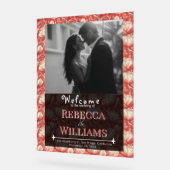 Beautiful Tulip Accent Winter Wedding アクリルサイン (傾斜)